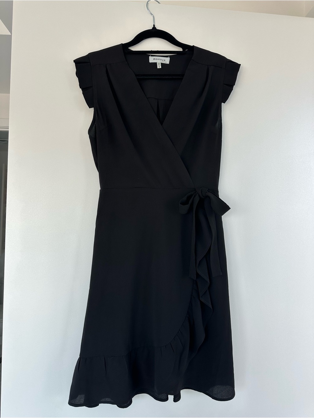 Black Mini Wrap Dress